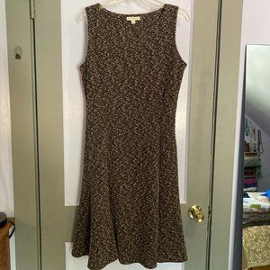 Eva Mendes Fit And Flare Textured Dress